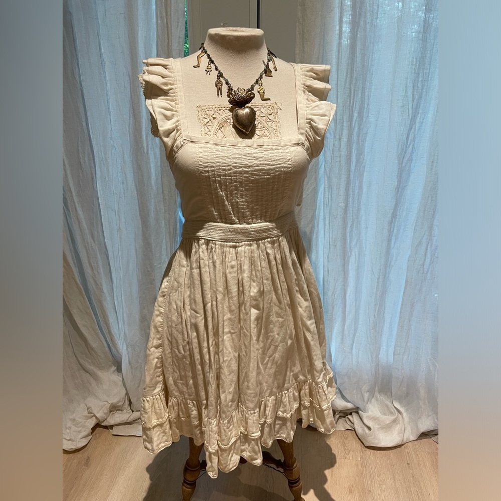 SUPERDRY vintage thrift dress NWT RARE cottage core dress pinafore small